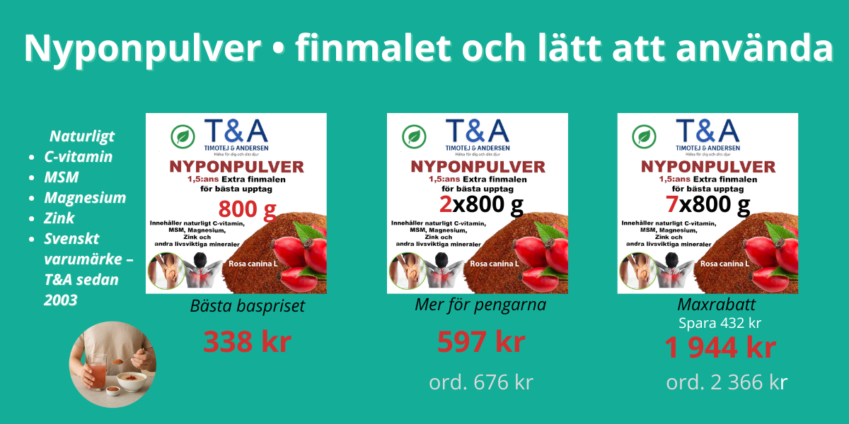 Nyponpulver extra finmalen